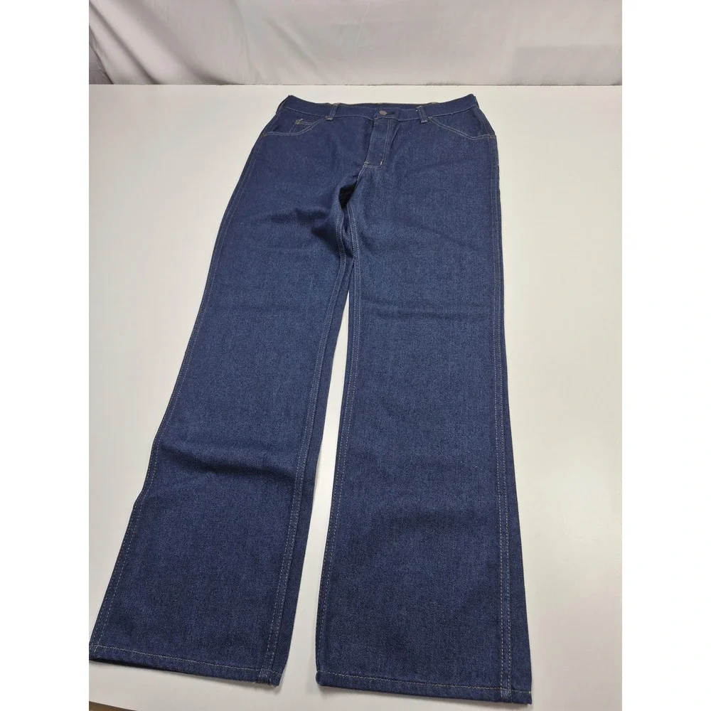 VTG Roebucks Sears Jeans Mens 36x32 Dark Blue Straight Leg Cowboy Denim NWOT